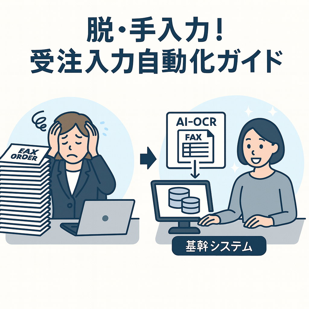 【脱・手入力】受注入力の自動化ガイド決定版!FAX・PDF注文書をAI-OCRとRPAで効率化する方法
