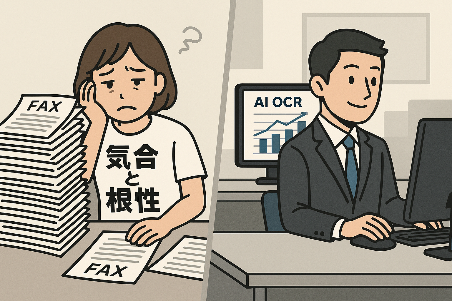 【FAX受注 改善】まだ「気合と根性」で乗り切る？手入力と属人化をなくす業務改善の王道4ステップ