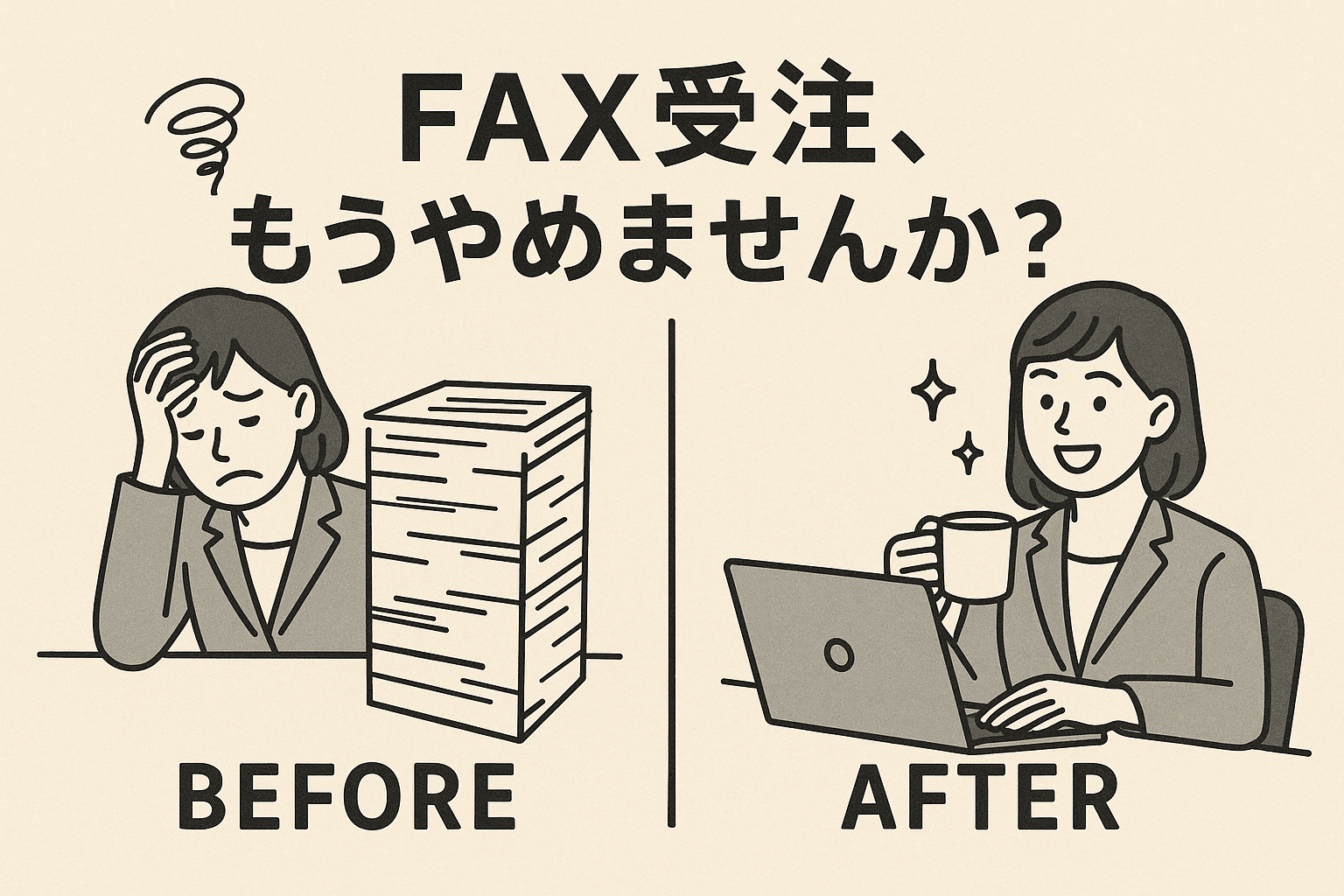 FAX受注の“ムダ”を撲滅!システム化のメリット・デメリットと、自社に最適なサービスの選び方を徹底解説
