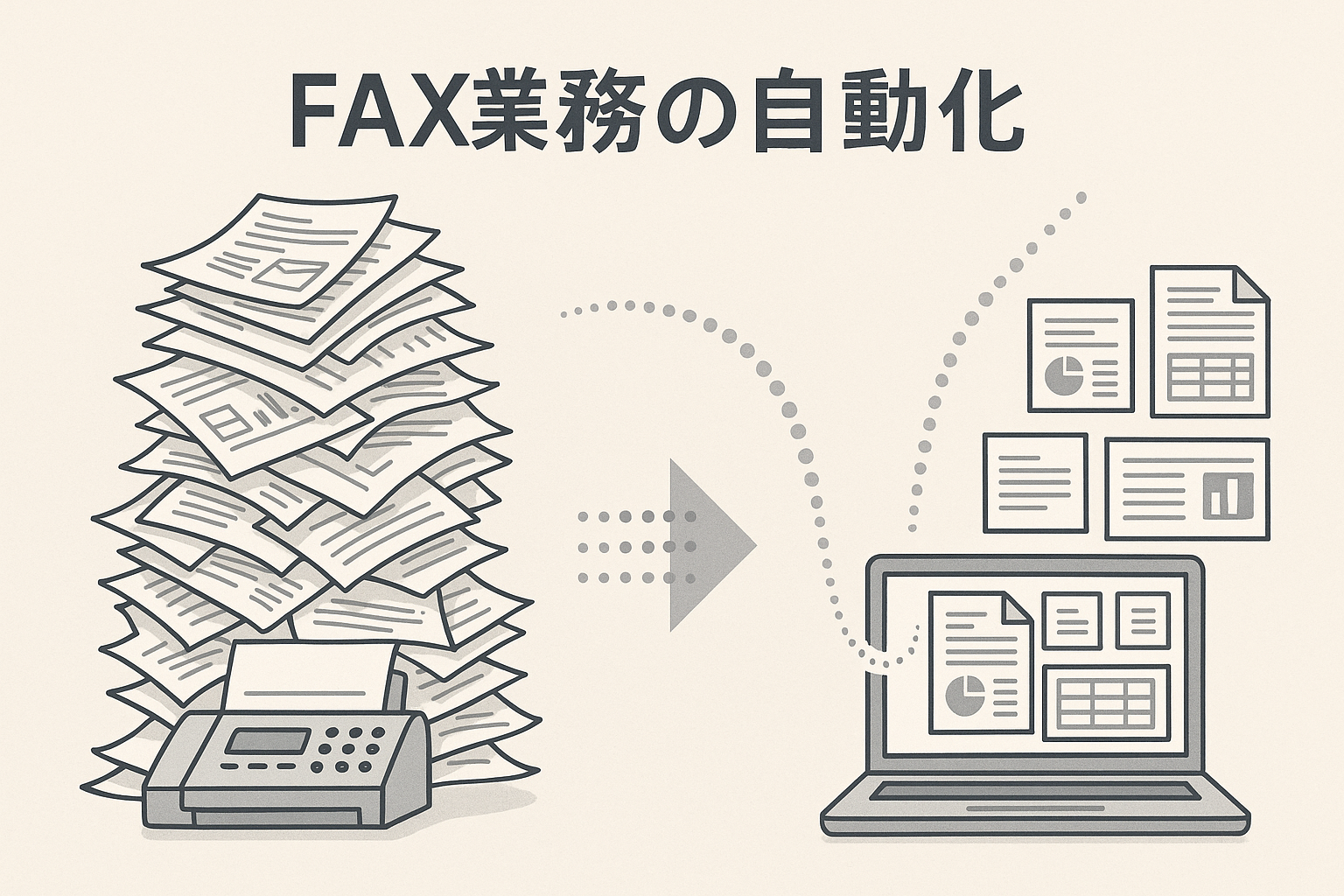 FAX受発注業務を自動化する5つのステップ。複合機スキャンからAI-OCR連携まで、プロが教える最適解