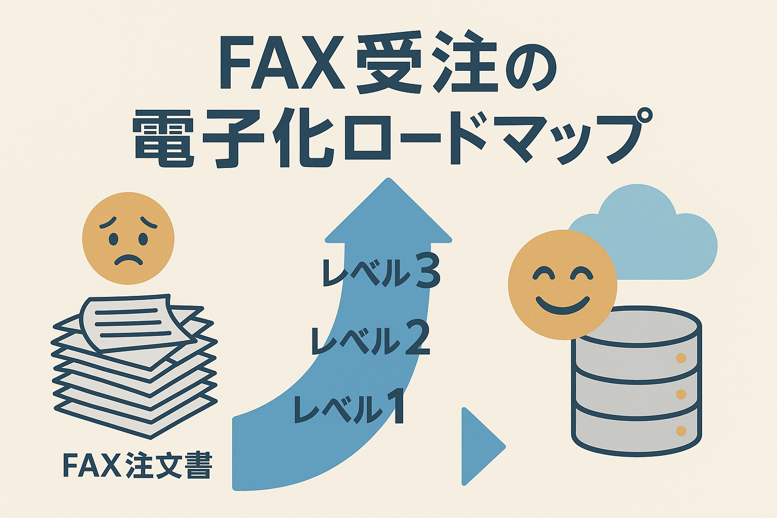 FAX受注を電子化する3つのレベル|脱ペーパーレスから受注自動化まで、自社に最適なロードマップを徹底解説