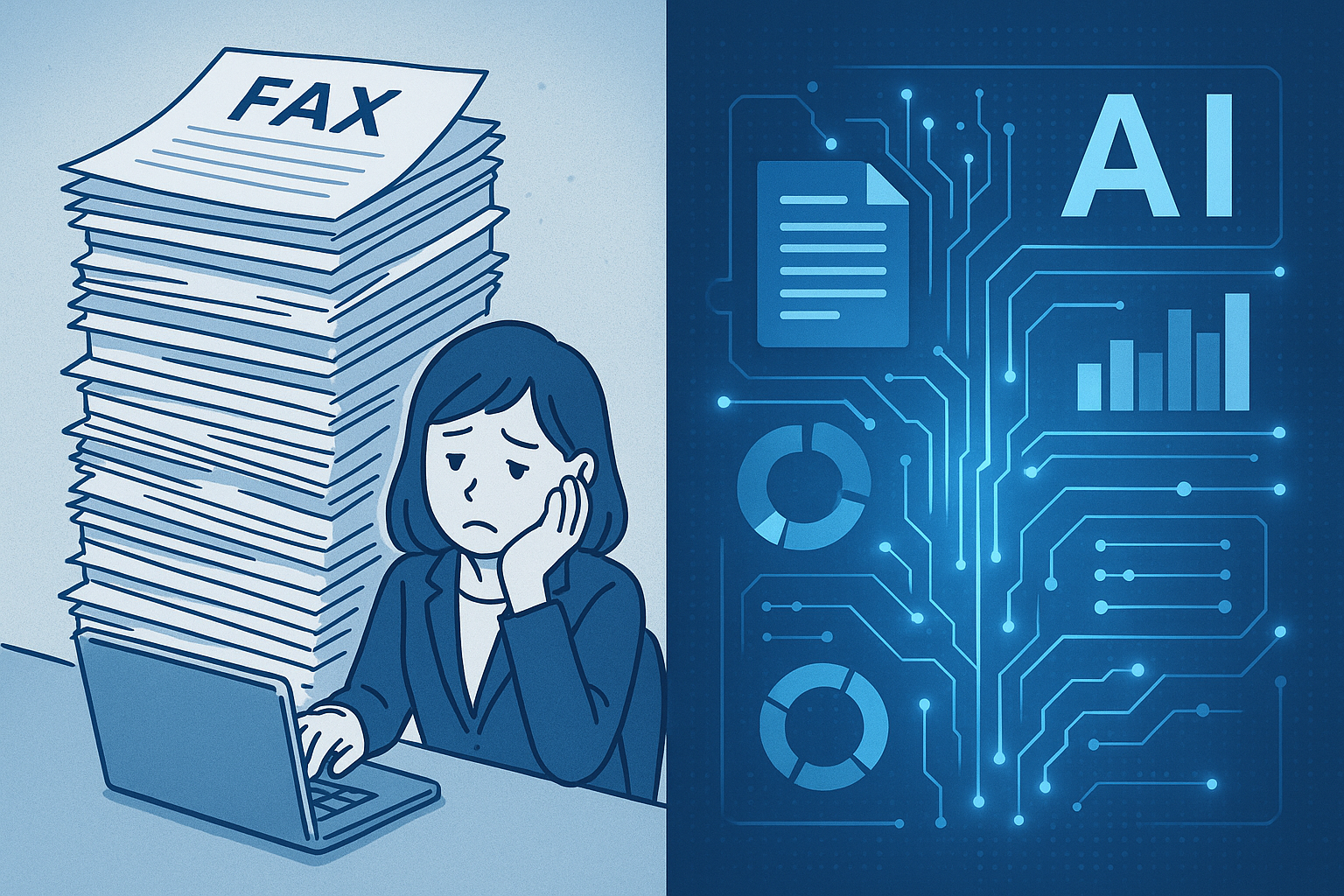 FAX受注の「文字起こし」、まだ手作業？AI-OCR vs 代行サービス どちらが『安くて正確』か徹底比較！